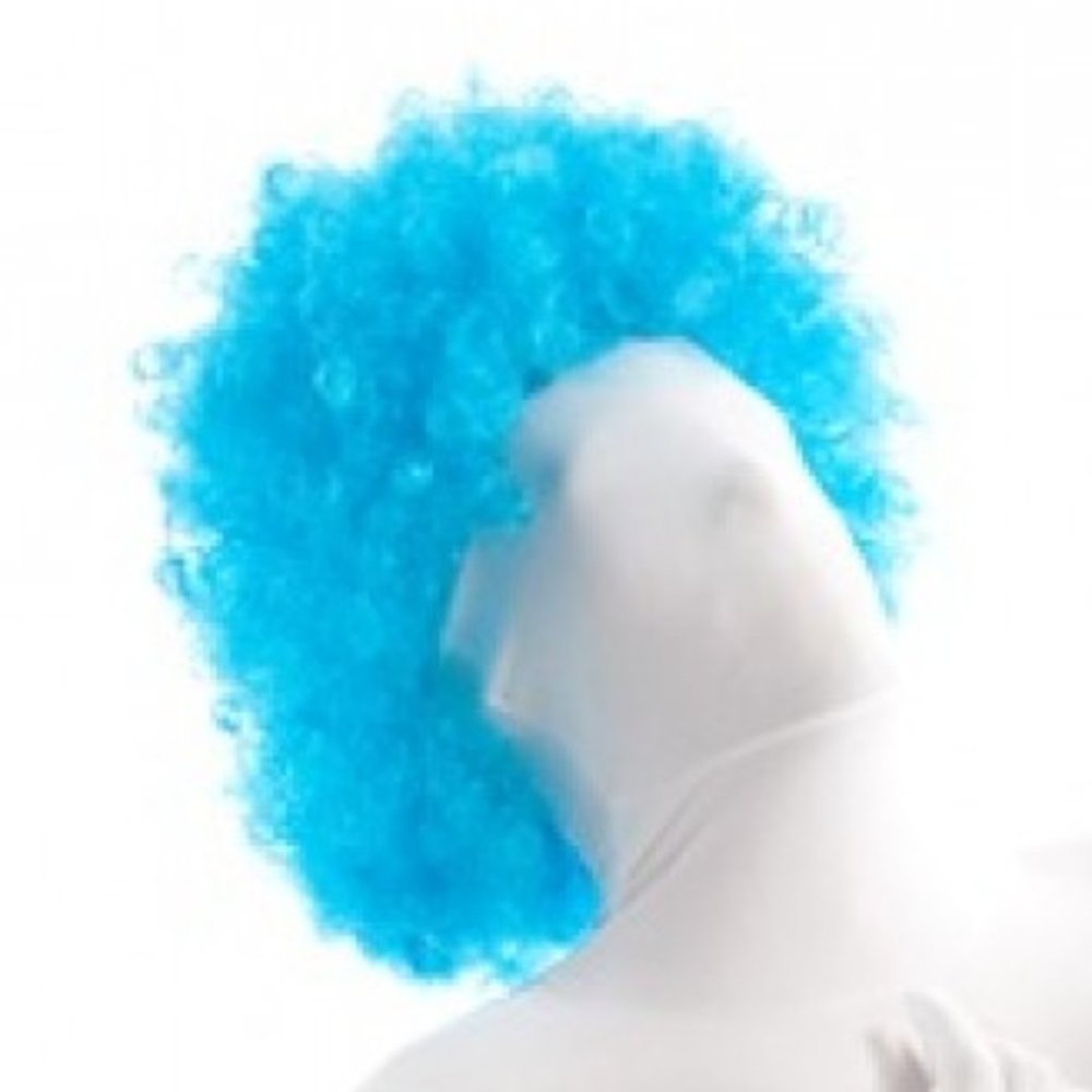 Morphsuits Wig Adult Men/Women Fuzzy Blue Costume NWT